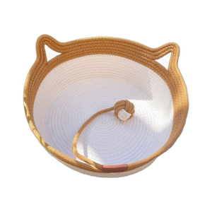 classic cotton thread cat bed