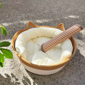 classic cotton thread cat bed