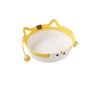 fun cat bed with double balls and eyes