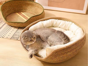 half open bed for cats and dogs rush weave