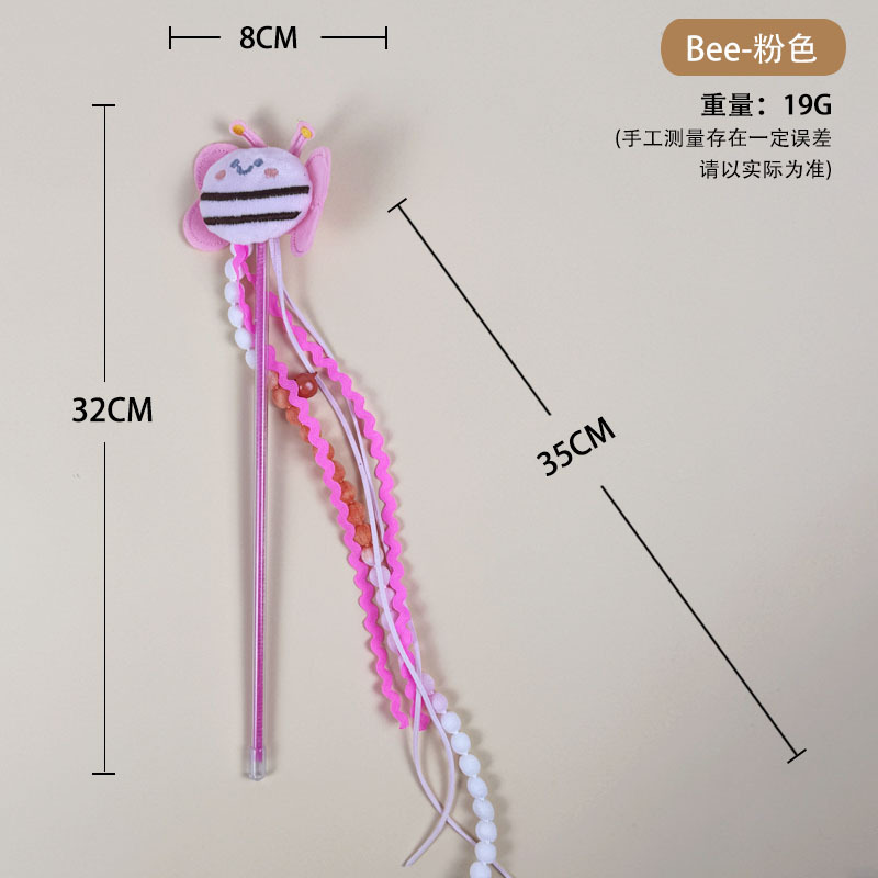 Cute Cartoon Plush Interactive Cat Teaser Wand Assortment with Natural Silvervine