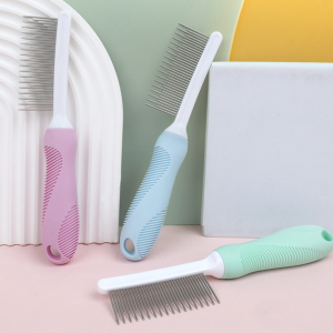 Stainless Steel Pet Grooming Slicker Brush - Dematting & Shedding Tool for Dogs & Cats (Fluffing & Loose Hair Removal)