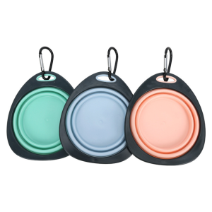 Custom Collapsible Pet Bowl - Silicone Travel Dog & Cat Food/Water Bowl with Carabiner (OEM/ODM Supported)